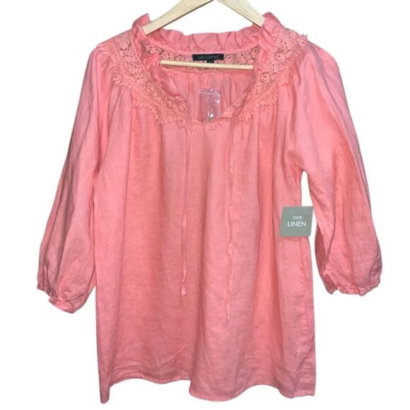 For Cynthia Linen Top size S NWT - Picture 2 of 7